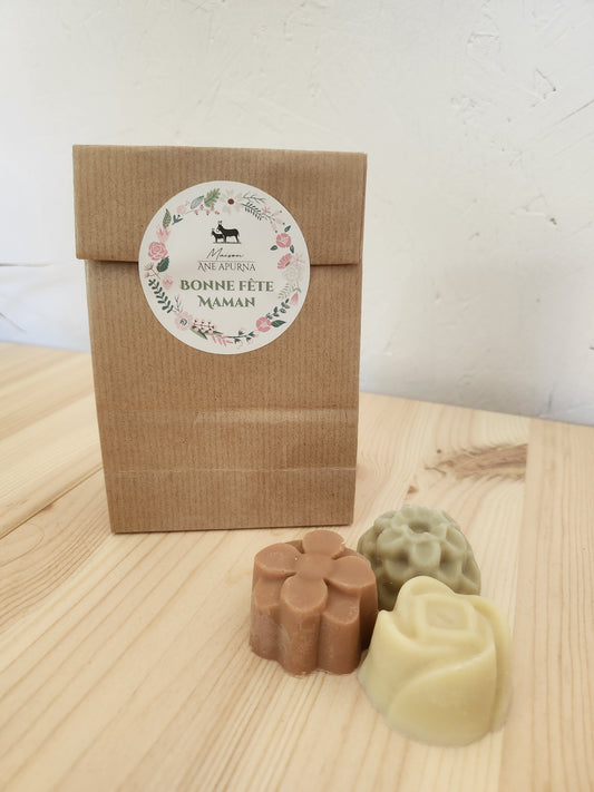 Trio de savons parfumés au lait d'ânesse bio - Edition Fête des mères